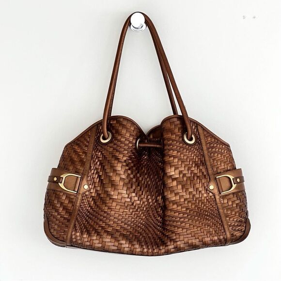 Cole haan genevieve woven leather tote bag hotsell